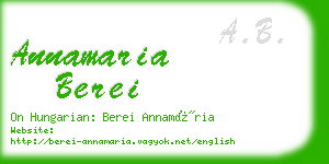 annamaria berei business card